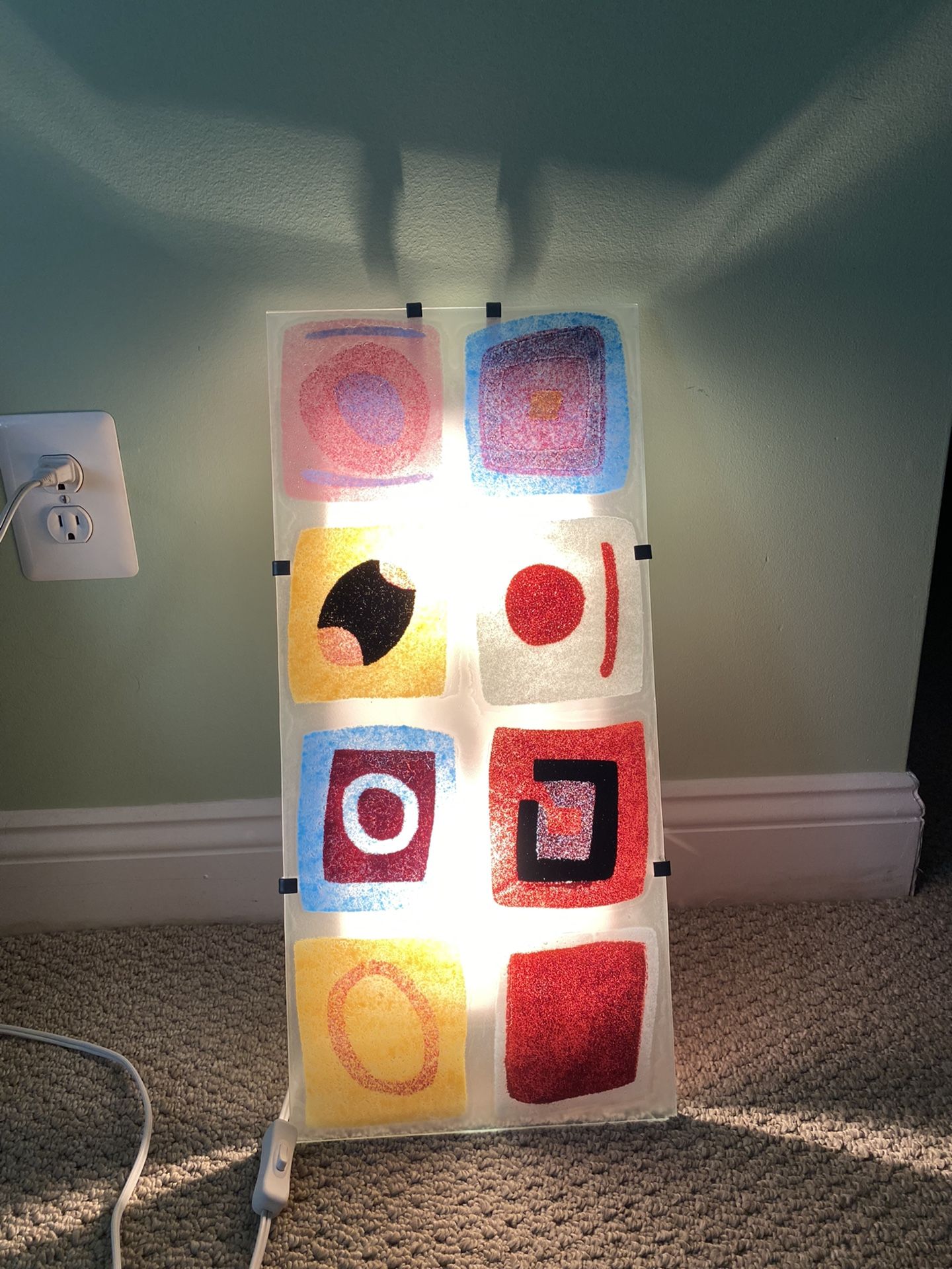 Glass Wall Art With Light