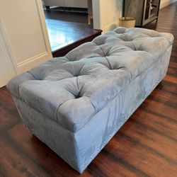 Sway Blue Ottoman 