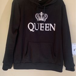 Black QUEEN Hoodie For Women 