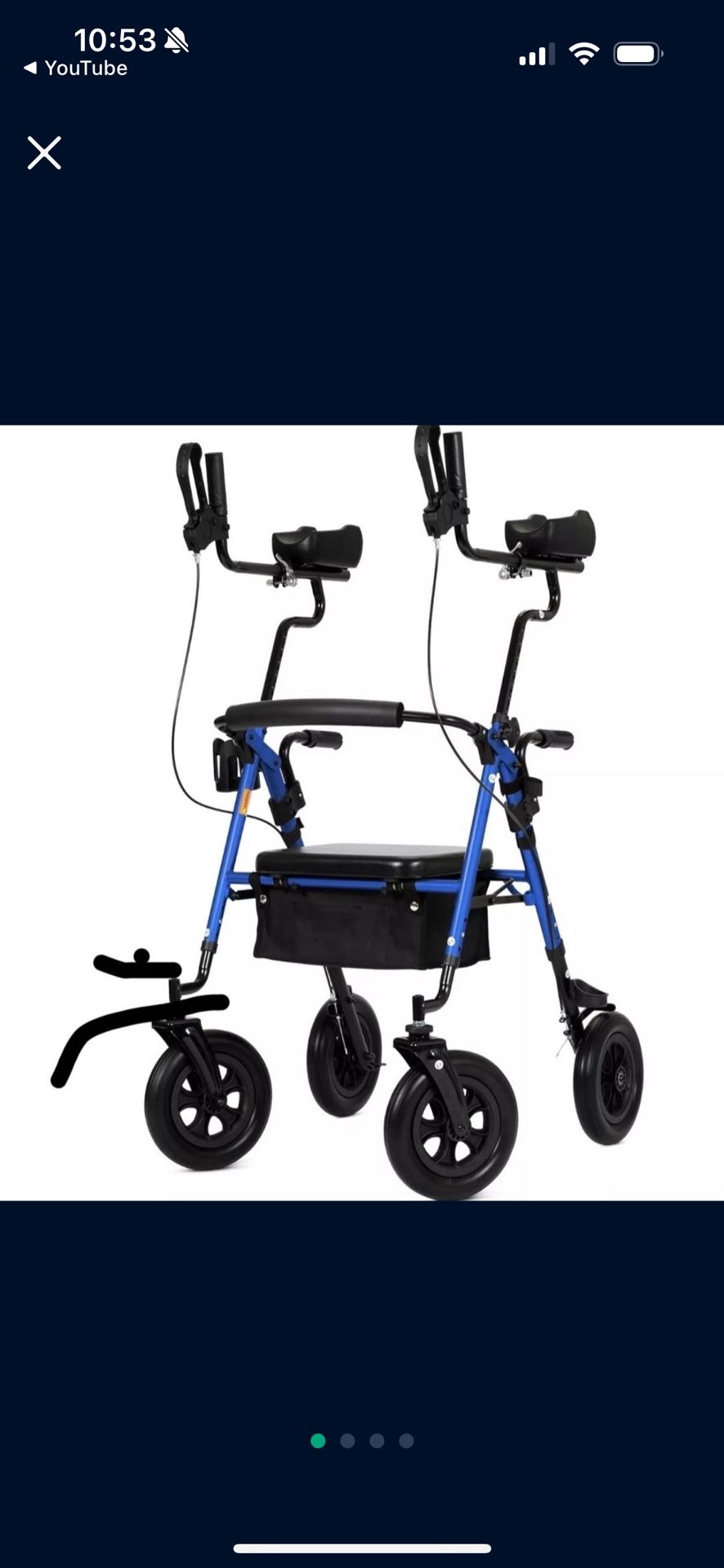 Elenker Upright Rollator Walker for Senior