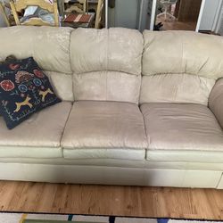 FREE Set of Beige Leather Couches