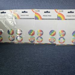 Pride LGBTQ Rainbow Pins All 4-packs ( 16 pins ) For $3