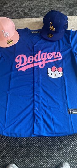 LA Dodgers x Hello Kitty Blue Baseball Jersey and 1Cap you choose