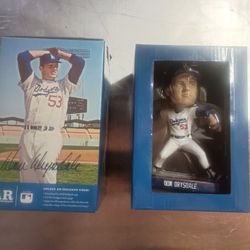 -TWO-  Don Drysdale Bobbleheads, LA Dodgers 