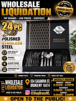 24-Piece Polished Stainless Steel Cutlery Set