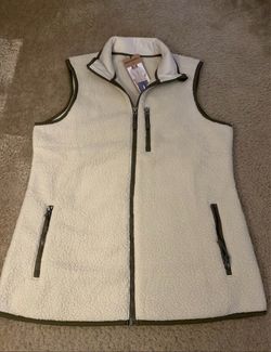 Women’s Eddie Bauer Sherpa Fleece Full Zipper Vest Size XXL