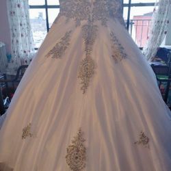 White Wedding Dress Size 10 