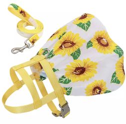 PUG FLORAL HARNESS DRESS W LEASH