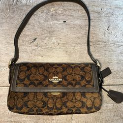 Coach Etta Small Flap Shoulder Bag in Signature Chenille