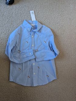 Brand NEW Boy Shirt (Janie And Jack) With Fee Tie (Used)
