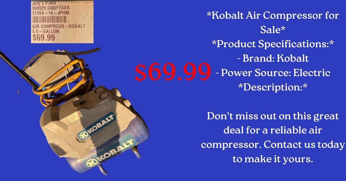 Kobalt Air Compressor for Sale* 