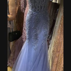 Blue Mermaid Party Dress 