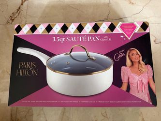 Paris Hilton 3.5 qt sauté pan with glass lid