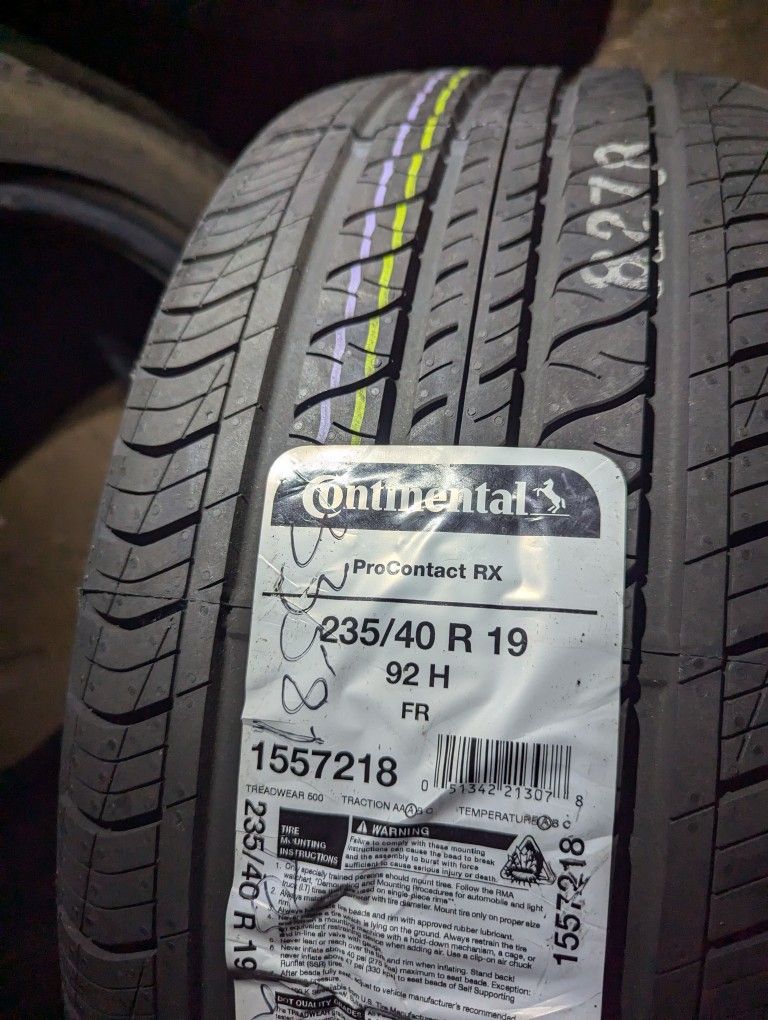 Continental Procontact RX 235/40R19 EV tire