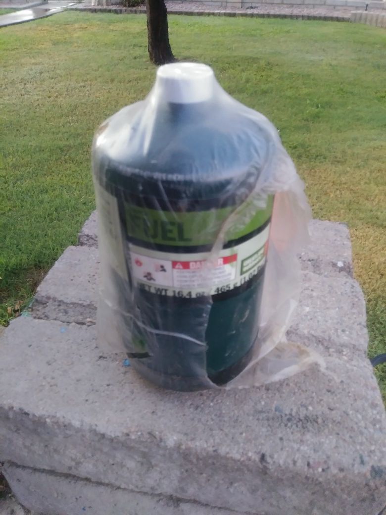 Green propane cans