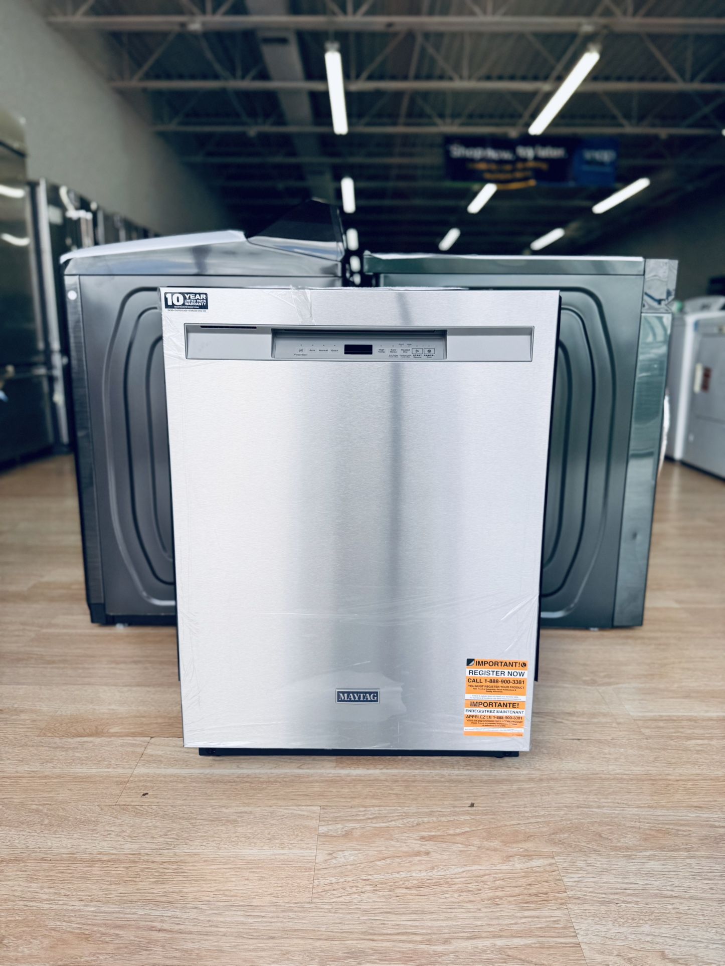 Brand-New Maytag - 24" Front Control Built-In Tub Dishwasher with Dual Power Filtration and 50 dBA - Stainless Steel Model: MDB4949SKZ