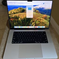 2021 Macbook Pro 16 Inch M1 Pro 16GB 512GB Storage Silver 