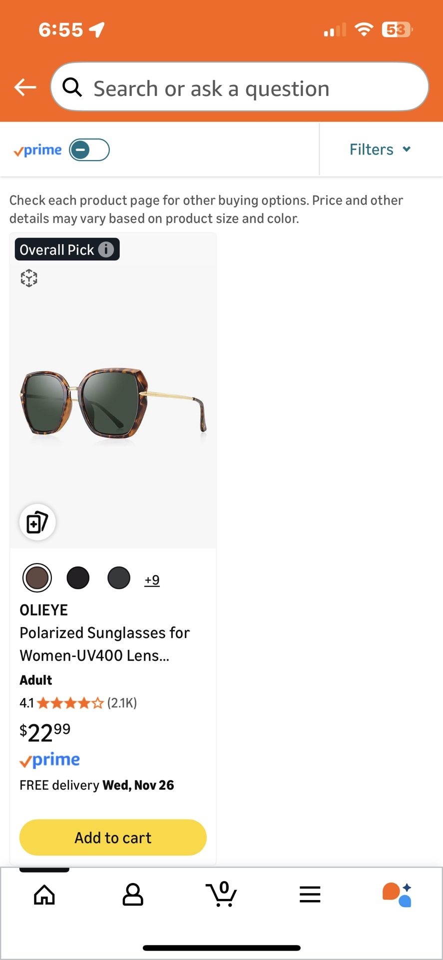 Olieye Polarized Sunglasses