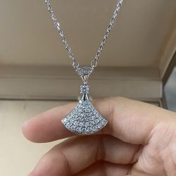 Dream Series Sterling Silver Fan Necklace 