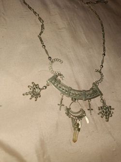 bohemian bib-style statement necklace