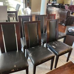 6 dining table  chairs