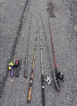 Various brand Fishing poles  lot ( $3 each or all for $10)