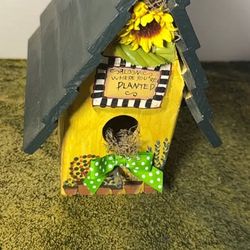 Decorative Birdhouse Bloom Where You're Planted