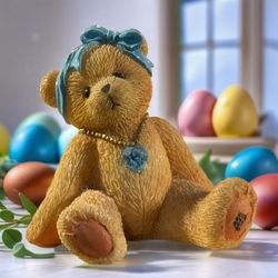 Cherished Teddies Little Sparkles Birthday Bear Mar ‘96 Blue Mini Enesco Vtg EUC