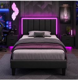 BRAND NEW IN THE BOX LED TWIN BED FRAME