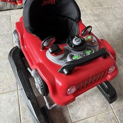 Jeep Baby Walker Seat Collapsible  Red Nice FREE 