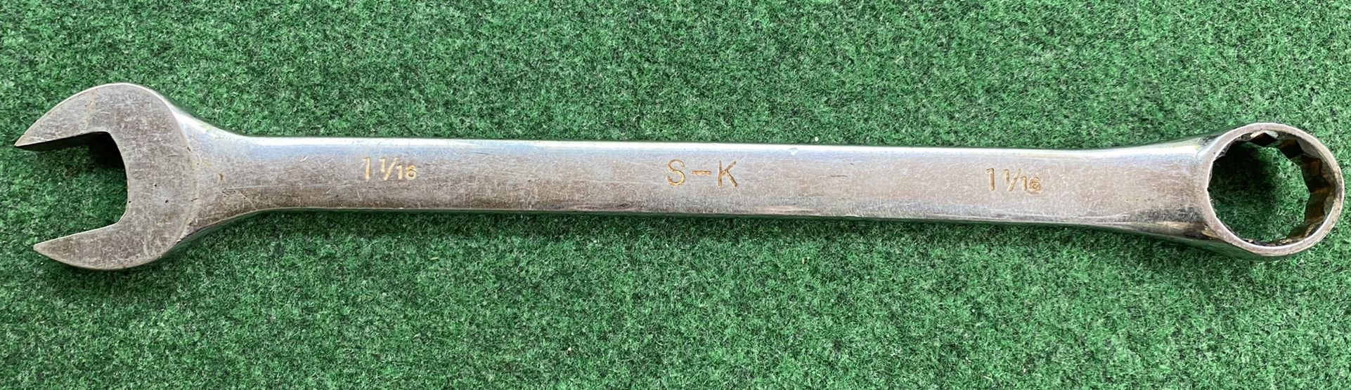 SK Hand Tools 88234 1-1/16" 12pt SuperKrome® Fractional Combination Wrench Forged Made in USA 88234