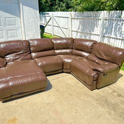 🚚Free Delivery! Ashley Leather Sectional Recliner couch sofa