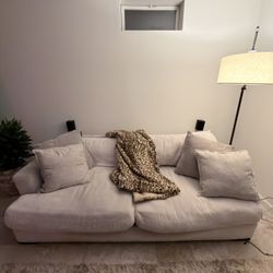 83’ Cream Cloud Cushioned Sofa