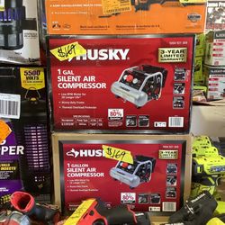 Husky 1 Gal. Portable Electric-Powered Silent Air Compressor