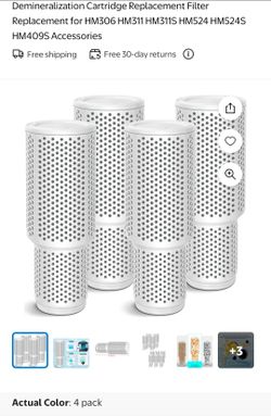 Gazeer humidifier deminate white dust 4 pack