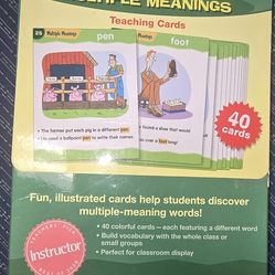 Lakeshore Learning understanding Multiple Meaning cards