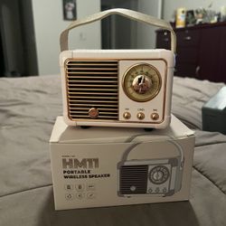 SpringFlora Retro Bluetooth Speaker, Wireless Vintage Small Speaker with Stereo Sound,Hands-free Call,400mA Battery,TF Card,Aux Line, Water-Proof For 