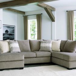 Creswell Stone 2-Piece RAF Chaise Sectional - Shop Now Pay Later - $39 Down