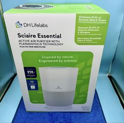 DH Lifelabs Sciaire Essential Air Purifier with HEPA Filter - White