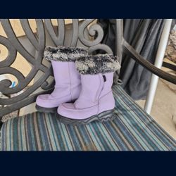 Lands End Girls Size 11 Snow Boots Excellent Condition