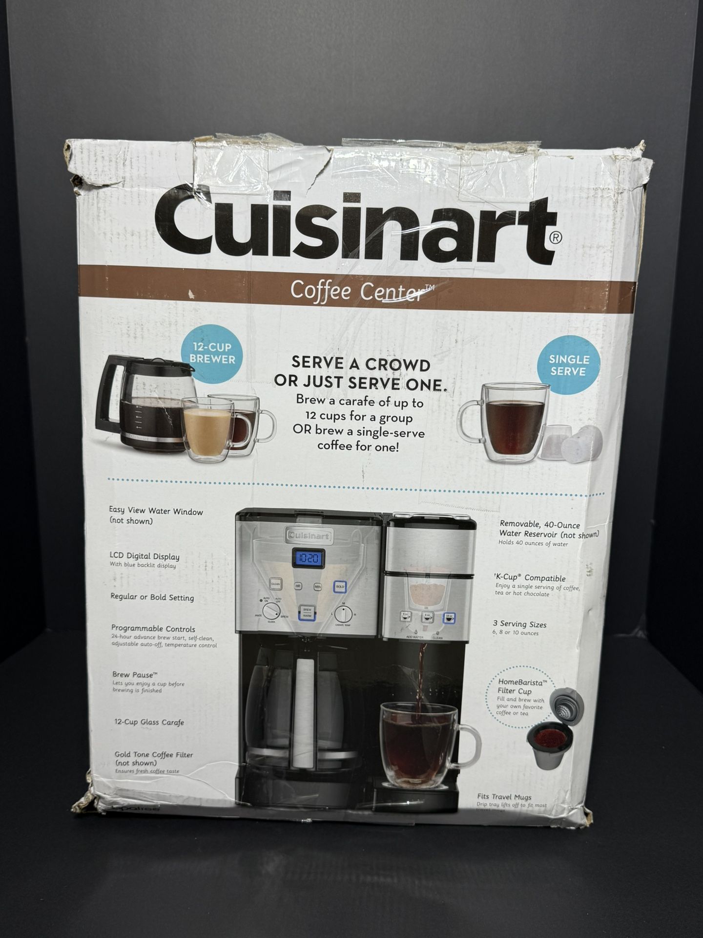 (Like New 😃) Cuisinart Coffee Center 12-Cup Coffeemaker and Single-Serve Brewer (Silver)