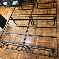 Full Size Bed Frame and Mattress Topper 