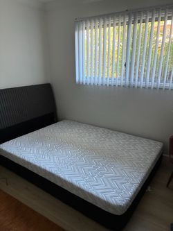 Queen mattress and bedframe