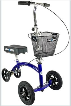 KneeRover Knee Scooter with Basket Blue
