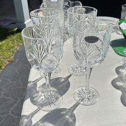 Set Of Four Lead Crystal Wine Glasses NEW!