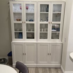 IKEA Havsta Display Cabinets, Set Of 2, Fully Assembled