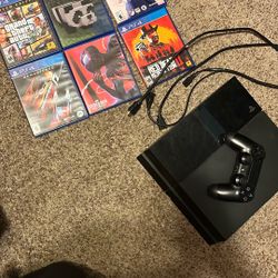 PS4 With Games And Cables