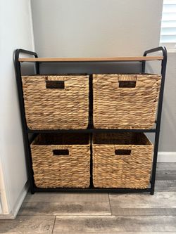 Shelf & Wicker Baskets