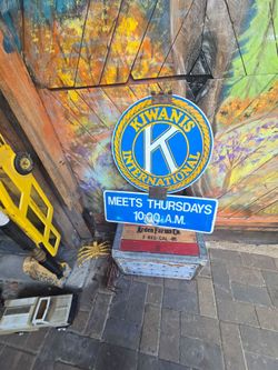 Kiwanis International Vintage Metal Sign