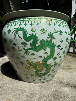 Asian Decor, Ceramic Pot 